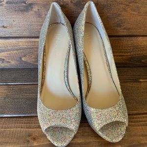 7.5 Multi color sparkles high heel pump